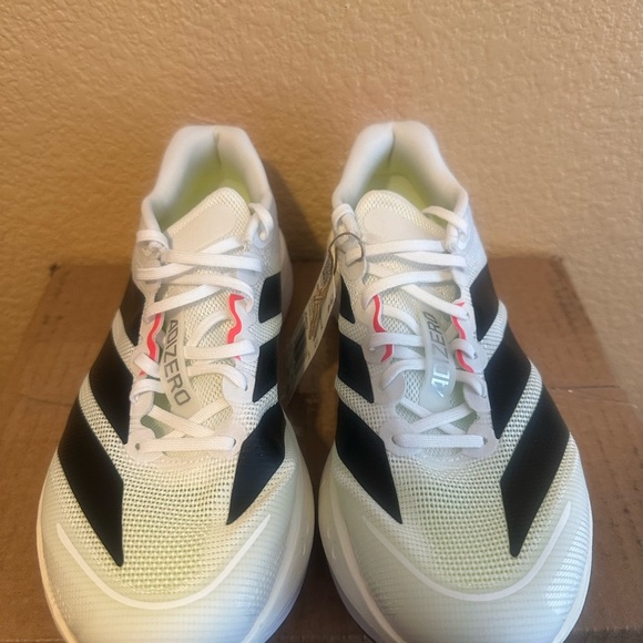 Adidas White and Black Sneakers with Red Accents - Picture 2 of 6